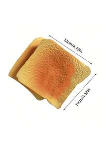 1件装多色面包吐司慢回弹挤压音乐，三明治面包片配牛奶味减压玩具挤压音乐，适合派对减压礼物 - 彩色 - 查看 7