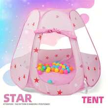 Różowy sześciokątny namiot dziecięcy, namiot dla księżniczek do użytku wewnątrz i na zewnątrz z płotkiem i basenem z piłeczkami, składany namiot dla niemowląt (bez piłek), zamek z bajki, domek do zabawy dla chłopców i dziewczynek, zabawki dla niemowląt, artykuły dla niemowląt, letni namiot dla dzieci na zewnątrz, prezent urodzinowy dla dziecka, zabawki dla dzieci