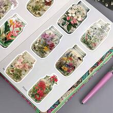 50PCS Vintage Flower Pot Stickers Vinyl Stickers Scrapbook, Journaling, Laptop, Bumper, Skateboard, Water Bottles, Computer, Phone, Cartoon, Hard Hat, Car Stickers And Decals - Multicolor - View 8