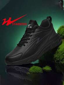 STARNOVO Men's Shoes Autumn And Winter New Large Middle Top Shoes Sports And Leisure Black Leather Soft Bottom Boots For Men 2000s Style Valentine's Day Ideas