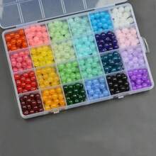 24 件套玻璃珠套件，8 毫米手链制作用品，成人和女孩手工制作的 DIY 珠宝工艺品
