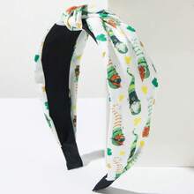 1pc Women's Fashion Headband Hair Accessory, Simple Printed Fabric Headband Clover Polka Dot Fashion Headband Irish St. Patrick's Day Headband Suitable For Daily Leisure, Festival Party Wear, Perfect Holiday Gift For Family And Friends - 帽子 - 查看 6