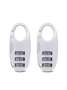 迷你彩色行李锁，带钥匙，3位密码防盗锁，便携式旅行行李锁，适用于行李箱、背包、健身包和储物柜，坚固的金属结构，是旅行者、通勤者和户外爱好者的理想之选，时尚的行李保护，也适用于学校体育馆储物柜、运动储物柜、围栏、工具箱、门、箱子和橱柜。 - 彩色 - 查看 12