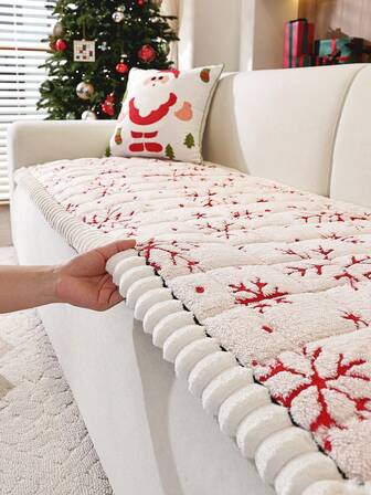 1 件现代简约沙发套 - 清新雪花图案设计，多功能沙发套，多用途 - 沙发垫，防止剥落、褪色、宠物抓挠、污垢，适用于 1/2/3/4/5 座沙发，背面有硅胶颗粒，牢固贴合，宠物友好