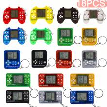 迷你复古游戏手柄造型减压玩具，内置26款经典游戏（包括记忆挑战、射击等），钥匙扣玩具，解压玩具，经典复古风格益智解压电子游戏机，青少年减压玩具，万圣节/圣诞节/生日礼物，圣诞袜填充物，玩具，游戏，玩具游戏，圣诞袜填充物，迷你拼图，圣诞袜填充物，游戏，圣诞袜填充物 - 無色 - 查看 24