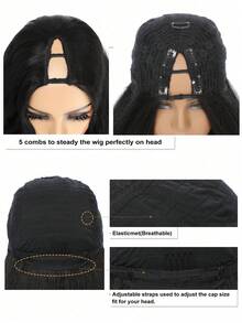 V Part Body Wave Human Hair Wigs For Women Upgrade U Part Human Hair Wig Put On And Go Brazilian Virgin 200 Density Glueless Wigs Human Hair No Leave Out Clip In No Glue Natural Color 40inch - Natural Black - 查看 4