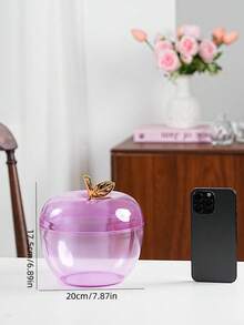 1 szt. Dekoracyjny słoik/pojemnik do przechowywania w kształcie jabłka, taca do serwowania przekąsek/ciasteczek/owoców, odpowiedni na święta, imprezy, wystrój domu - Wielokolorowe - Zobacz 16