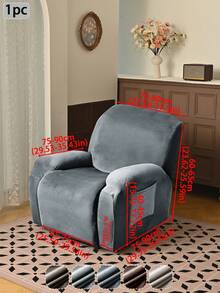 1件银狐绒沙发套，防尘沙发套，经典简约设计，可水洗，四季皆宜，适用于办公室、客厅、卧室装饰 - 彩色 - 查看 9