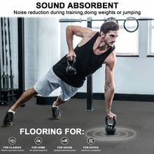 48-Pack EVA Foam Interlocking Mats, Black/Gray Gym Puzzle Tiles, Home Workout Floor Protector, 12.2 X 12.2 X 0.5Inch - Xám - Xem 3