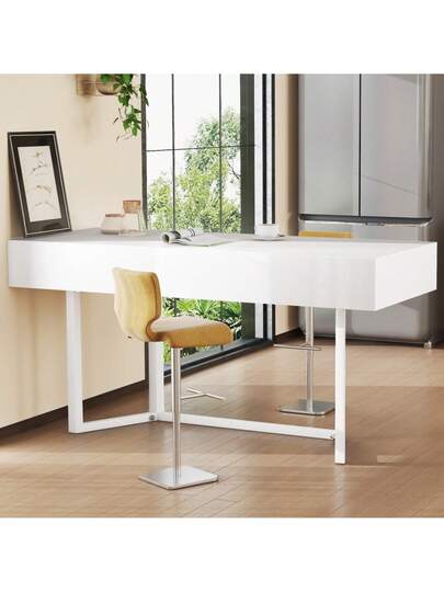 Folding Bureau 120*55cm Multifunctional, Foldable, European Plugs, Clamshell To Hide Clutter Families Cats Babies view 9