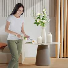 白色花瓶，简约现代家居装饰，藤编花瓶，适用于餐桌、书架、门廊等，木质风格，波西米亚风花盆，简约装饰配件，现代家居装饰，适合客厅和卧室，可作中心摆件，母亲节礼物，毕业礼物，婚礼装饰 - 彩色 - 查看 11