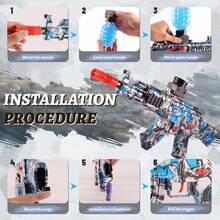 Súng bắn bi gel điện M416 sạc lại được - Đồ chơi ngoài trời tự động, thích hợp cho các hoạt động nhóm - Món quà hoàn hảo cho sinh nhật, lễ Phục sinh, Halloween và Lễ Tạ ơn (Không bao gồm đạn) - Nhiều màu - Xem 7