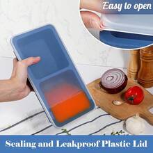 KOLUTI Nonstick Silicone Freezer Molds With Plastic Lid 2 Pack, 8  Tray Sauce Cube Maker, Stackable Meal Prep Storage Container Freezing, Dishwasher  & - 2-湯 - 查看 6