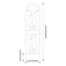 Elegant White Metal Garden Fence For Climbing Plants - Durable Iron Frame With Floral Design, Easy Assembly, Perfect For Enhancing Your Outdoor Space - 典雅白 - 查看 10