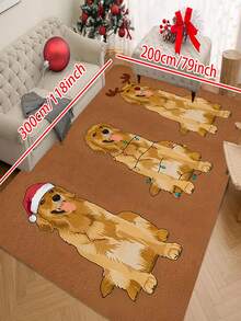 1/2 Pcs Christmas Golden Retriever Doormat - Cute Doormat, Suitable For Kitchen/Living Room/Bathroom/Entryway And Living Room Holiday Decor - Multicolor - View 13
