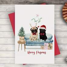 1pc Funny And Unique Christmas Card, Pug Dog Greeting Card, Christmas Card, Merry Pugmas, Suitable For Christmas, Christmas Eve, Holiday Celebration Occasion, Santa Claus Greeting Card, Christmas Gift For Family, Friends, Coworkers, Christmas Card - Multicolor - View 9