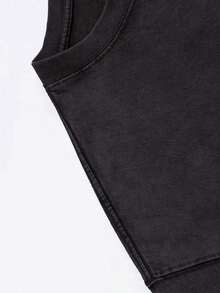 230g Washed, Printed T-Shirts, Open Your Eyes-Trust, High-Quality Batik Cotton Retro Fashion Brand T-Shirts, Men's T-Shirts, Summer T-Shirts, Holiday Gifts, Perfect Gifts. - màu đen - Xem 4