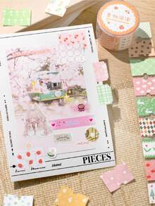 Băng dính Washi họa tiết hoa lấp lánh 2m/cuộn, nhãn dán thẩm mỹ sáng tạo, vật dụng thủ công trang trí cắt dán DIY, quà tặng ngày lễ, văn phòng phẩm học sinh làm sổ lưu niệm cá nhân hóa - Màu xanh lam - Xem 8