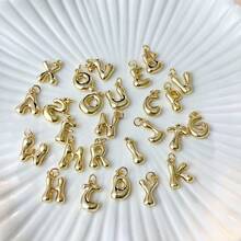 1 Piece Of Gold Gloss 26 Initials A-Z, DIY Pendant Keychain And Bag Accessory, Suitable For Ladies And Girls As A Fashionable Accessory, Gift For School, Graduation Season And Holidays
