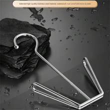 1/2/3/4/5/6/7/8/9/10pcs Stainless Steel Shoe Drying Rack, Household Shoe Drying Rack, Outdoor Balcony Windproof Hook, Drying Rack - Silver - View 8