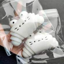 1pc Cute Squishable Cat Stress Relief Toy, Soft Squishy Squeeze Toy, Suitable For Party, Birthday, Christmas Gift, Comes With 1pc Dust Bag - Multicolor - View 5