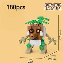 Seria klocków Starożytne Stworzenia, seria AI Shanhaijing, Zabawki z klocków Nieznane Stworzenia, Zabawki z klocków dla dzieci, Zwierzęta z klocków o unikatowych kształtach, Edukacyjne zestawy montażowe i konstrukcyjne, Rekin, Bombowiec Krokodyla, Drewniany Człowiek, Duch Drzewa, Żaba z Opon, Słoń Kaktusowy, Małpka Bananowa, Zabawki do Eksploracji Nieznanego dla Dzieci, Idealne jako kreatywne prezenty, Prezenty świąteczne, Prezenty urodzinowe
