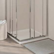 vidaXL Square ABS Shower Base Tray  31.5"X31.5" - White - View 1