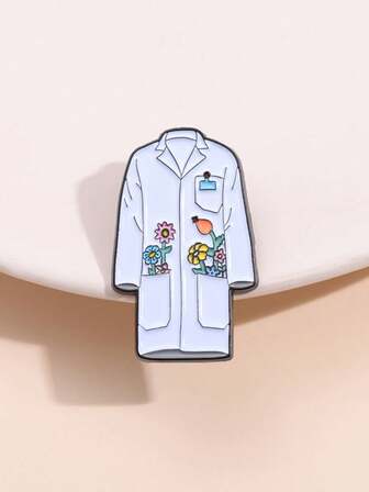 1pc Cartoon Brooch, Doctor's Dental Badge, Creative Accessory, Personalized Nurse, Alloy Shaped Metal, Student Jewelry, Gift, Medical Uniform Brooch, Baked Paint Badge, Doctor's Professional Badge, Decorative Accessory