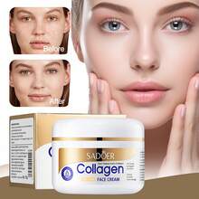 100g Collagen Anti-Wrinkle Cream, Moisturizing, Brightening, Nourishing, Firming Night Cream, Facial Moisturizer, Improves Skin Elasticity, Revitalizes Skin, Suitable For All Skin Types - Multicolor - View 5