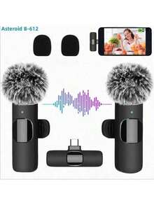 无线领夹式麦克风，专业无线麦克风 K1K9 无线领夹式麦克风 K6 实时降噪可充电领夹式麦克风 - 彩色 - 查看 5