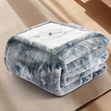 Electric Heated Blanket , Fast-Heating Soft Sherpa & Faux Fur, 5-Level Heat, 10H Auto-Off & Overheat Protection, Quick Warm-Up, Machine Washable