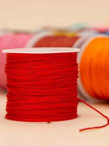 1 件 0.8 毫米多色线，每卷 45 米/1771 英寸，用于 DIY 手链、蕾丝工艺、编织绳、流苏和串珠首饰制作的结线