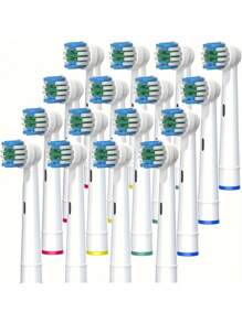 Electric Toothbrush Replacement Brush Heads, Compatible With Oral-B , Classic Precise Cleaning Replacement Brush Heads, Effective Cleaning And Plaque Removal - White - View 2