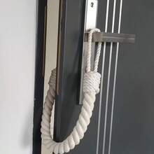 1pc Fabric Door Stopper, Wall Mounted Door & Window Protector With Woven Rope, & Fashionable Home Decor, Cute Design, Soft Material, Suitable For Household Use, Stylish Protector, Durable Structure - Multicolor - View 1
