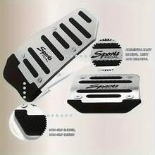 2 件装防滑汽车踏板套装 - 合金刹车、油门、离合器踏板 - 适用于汽车、SUV、ATV - 自动变速箱更换套件、防滑橡胶脚板、耐用脚踏板|人体工程学脚踏板|耐用脚踏板 - 均碼 - 查看 7