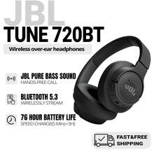 Tune 720BT - 无线包耳式耳机，配备 JBL Pure Bass 音效、蓝牙 5.3、长达 76 小时的电池续航时间和快速充电、轻巧、舒适、可折叠设计（黑色） - 黑色 - 查看 1
