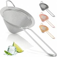EstiloTendenciaColador PequeñO De Acero Inoxidable Zulay, Eficaz En Forma De Cono Para CóCteles, Té, Hierbas, Café Y Bebidas, Colador De Malla Fina Que Es A Prueba De óXido Y Ideal Como Colador De Té (Plata)Calidad PremiumVersióN Mejorada