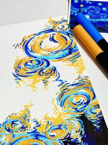 دفتر رسم مخصص للأقلام ، 8 أنماط مرسلة عشوائيًا ، 40 صفحة سميكة / كتاب 120 جرام / م² ، ورق مائي A4 / A3 للرسم اليدوي ، دفتر رسم A4 / A3 للطلاب ، ورق رسم فارغ متخصص للرسم والرسوم الكرتونية ، مناسب لاستخدام طلاب الفن ، هدية عيد الأم ، لوازم مدرسية