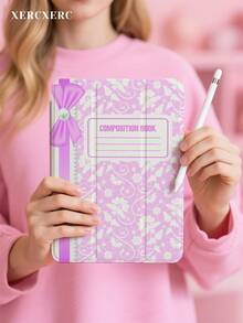 xercxerc Pink Background With White Floral Print And Lace Pattern PU Front TPU Back Case 3-Fold Kickstand Pencil Slot Shockproof Drop-Proof Auto Wake/Sleep Function IPad A16 Case IPad Air 11 Inch Case IPad 9th Generation Case IPad 10th Generation Case IPad 11th Generation Case Fall IPad Case Halloween IPad Case Back To School IPad Case For IPad Pro 12.9/11/10.9 (2025/2024), IPad Air 10.9/10.5, IPad Mini 8.3, Galaxy Tab S10+/S9+/S9/S8+/S8/S7 FE /A9/A8/A7+ - Hồng - Xem 5