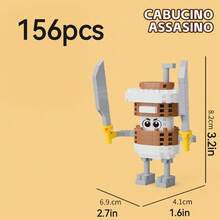 Seria klocków Starożytne Stworzenia, seria AI Shanhaijing, Zabawki z klocków Nieznane Stworzenia, Zabawki z klocków dla dzieci, Zwierzęta z klocków o unikatowych kształtach, Edukacyjne zestawy montażowe i konstrukcyjne, Rekin, Bombowiec Krokodyla, Drewniany Człowiek, Duch Drzewa, Żaba z Opon, Słoń Kaktusowy, Małpka Bananowa, Zabawki do Eksploracji Nieznanego dla Dzieci, Idealne jako kreatywne prezenty, Prezenty świąteczne, Prezenty urodzinowe