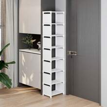 可调节 4/6/8 层金属鞋架 - 免工具组装节省空间的鞋子收纳架，适用于入口、宿舍和壁橱 | 坚固的多层运动鞋收纳架，适合男士/女士 | 白色/黑色纤薄现代设计 - 可容纳 12-24 双鞋子 | 防滑防锈 - 非常适合公寓和小空间！ - 彩色 - 查看 7