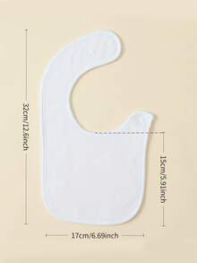 Benxoine 8pcs/Pack Solid Color Baby Bibs, With Adjustable Buttons, DIY Customizable For Coloring Or Embroidery, Create Unique & Beautiful Bibs For Your Baby - Multicolor - View 6