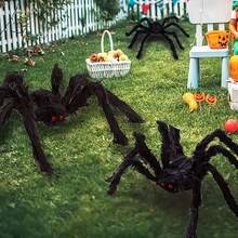 2/1 Pc Halloween Plush Spider,Halloween Decoration, Party Prop, Outdoor Party Props,Outdoor Giant Spider Decoration, 30cm Prank Black Spider,Suitable For Indoor And Outdoor Halloween Decorations, Home Party And Yard Haunted House Decorations,Practical Joke Decoration Home Decor Room Decor