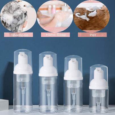 1pc/2pcs 30ml/40ml/50ml/60ml/80ml Mousse Foaming Bottle, Foaming Face Wash Refillable Bottle, Cosmetic Refill Bottle
