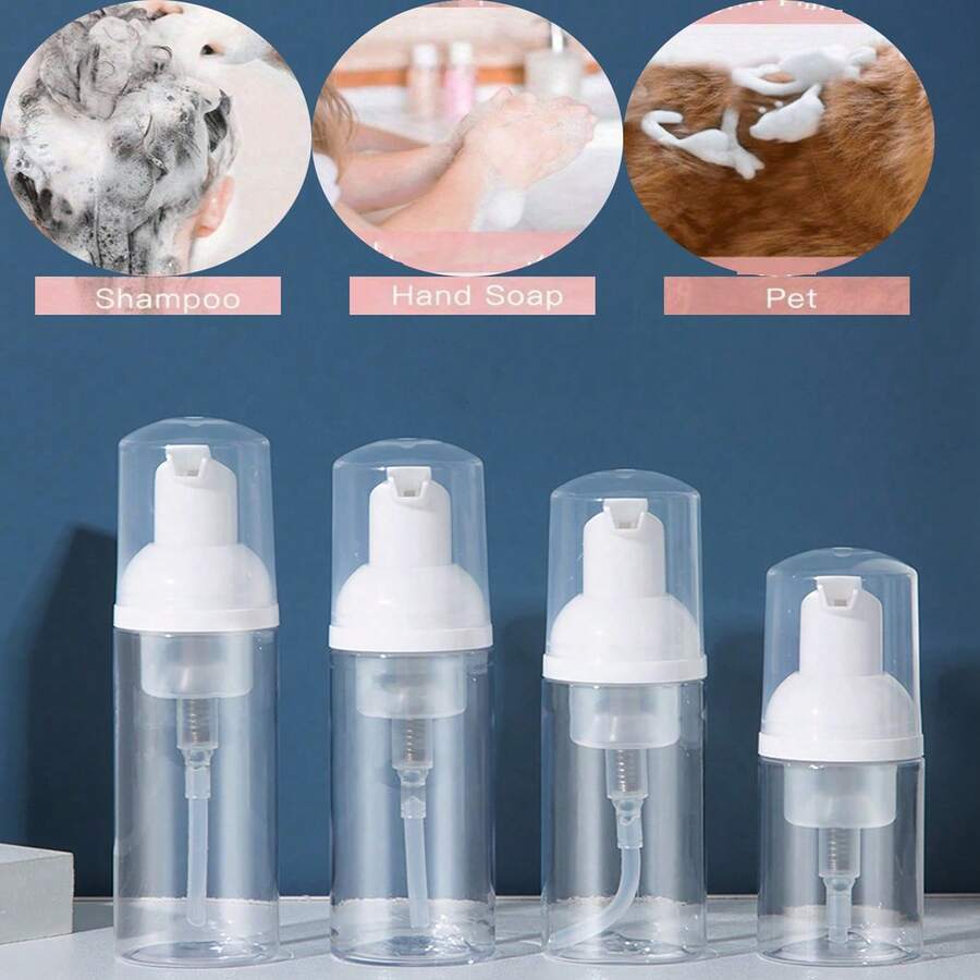 1pc/2pcs 30ml/40ml/50ml/60ml/80ml Mousse Foaming Bottle, Foaming Face Wash Refillable Bottle, Cosmetic Refill Bottle - White - View 1