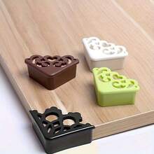 4pcs Silicone Corner Guards With Elegant Hollow Flower Design Stylish Table Edge Protectors For Safety And Decor - Multicolor - View 1