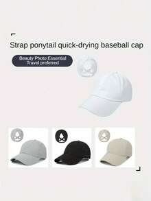 1pc Quick Drying Ponytail Baseball Cap, Sun Protection Cap, Women's Sports Cap, Camping Cap, Hiking Cap - Multicolor - View 5