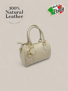 New High-Quality Versatile Women's Shoulder Bag (2025). This Elegant And Unique Small Square Bag Made Of Genuine Leather Features A Long, Detachable Strap For Shoulder Or Crossbody Wear. This Small Designer Bag, Crafted From Premium Cowhide Leather, Is A Symbol Of Sophistication And Elegance. - Beige - View 7