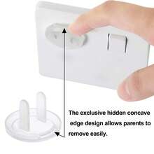 24 Pack Outlet Covers & Removal Tool Baby Proofing, Provide Shock Prevention And Easy Installation, Safe And Secure Plastic Plug Covers For Power Sockets (24 Outlet Covers) - 10PCS - View 4