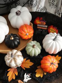 Decoração de abóbora artificial para o Natal e o Dia de Ação de Graças, ideal para mesas e festas de fim de ano.